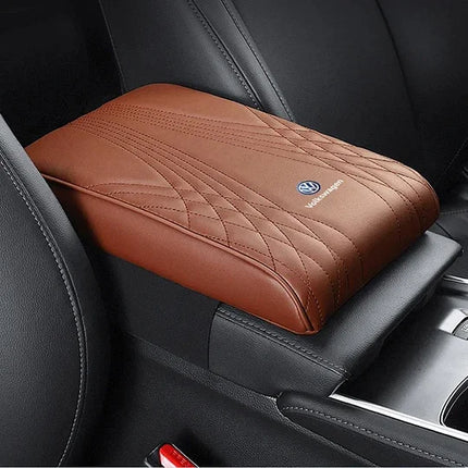 Center Console Cover, Faux Leather Armrest Cushion Pad