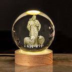 Shepherding the Holy Fathers / 8cm/3.15in Crystal Ball + 6cm/2.36in Stand
