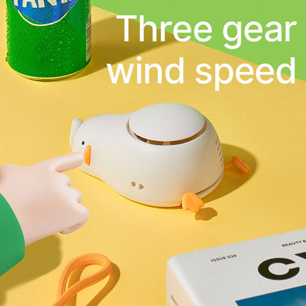Portable Handheld Duck Fan with USB Rechargeable Battery | 3 Adjustable Speeds for On-the-Go Cooling