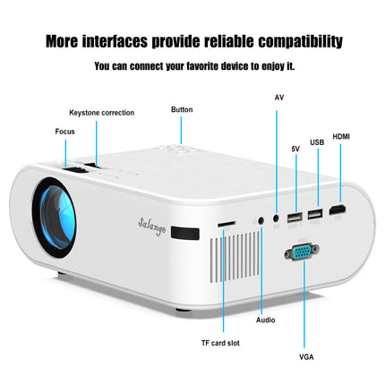 Portable Full HD Mini Projector with Screen Mirroring | Compact Entertainment System for Outdoor Movies
