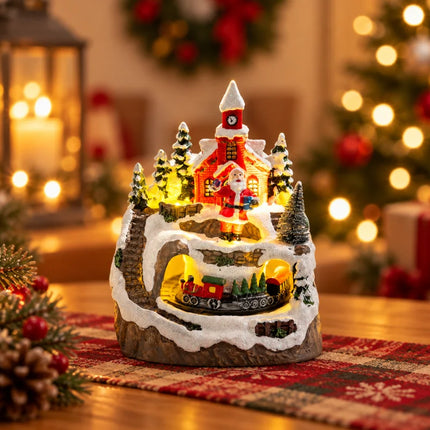 Christmas Village Set with Lights and Music, Moving Christmas Train – image 17