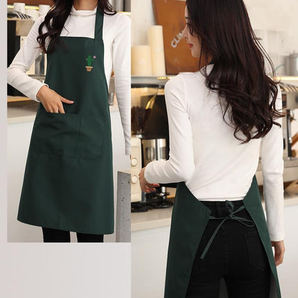 Waterproof PVC Apron with Cute Rainbow & Cactus Designs | Stylish Protection for Kitchen Cooking