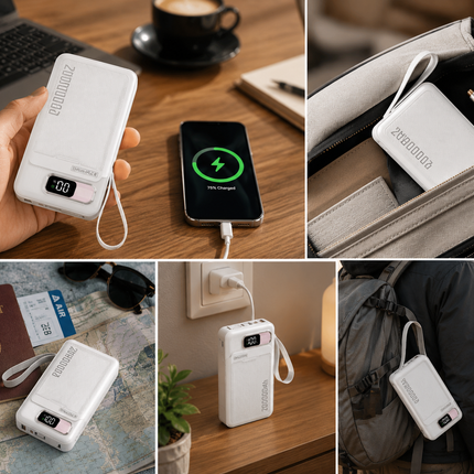 Best Power Bank | Portable Charger with LCD Display, Fast Charging & Dual USB Ports | Best Portable Power Bank for iPhone, Samsung & Android