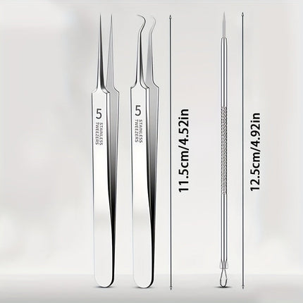 Blackhead Remover Tool Stainless Steel, Pimple Popper Tool with Storage Pouch – image 9