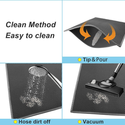 Waterproof Honeycomb Cat Litter Mat with Soft EVA Material | Prevents Litter Scatter and Protects Floors
