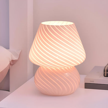 Hand-Blown Glass Lamp with Unique Patterns | Dimmable Lighting for Elegant Home Ambiance