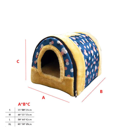 Self-Heating Pet Kennel with Cozy Fleece Fabric | Warm and Comfortable Home for Cats and Dogs