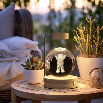 Crystal Serenity Lamp with 3D Crystal Design & Warm Glow | Elegant Home Lighting for Relaxing Atmosphere