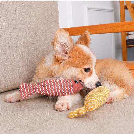 Burlap Fish Catnip Kicker Toy for Cats with Organic Catnip | Engaging Boredom Relief for Playful Kittens
