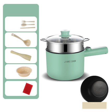 Portable Mini Electric Hot Pot with Keep-Warm Function | Stainless Steel Kitchen Cooker for Steaming and Boiling