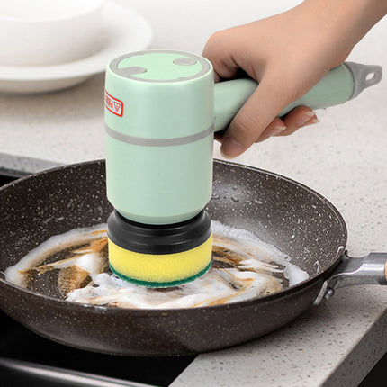 USB Rechargeable Wireless Cleaning Scrubber with 3 Brush Heads | High-Power Brush for Effortless Kitchen and Bathroom Cleaning