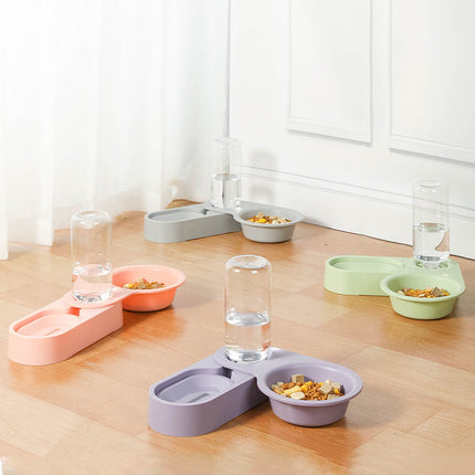 Automatic Pet Feeder with Stainless Steel Bowl & Water Dispenser | Efficient Mealtime Solution for Cats