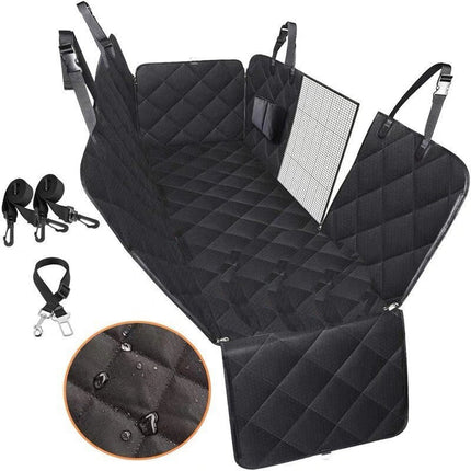 Dog Car Seat Cover with Waterproof Material & Anti-Skid Design | Visual Net Windows for Pet Comfort and Safety