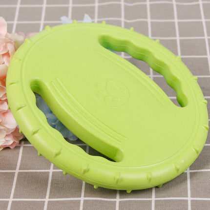 Plastic Dog Frisbee Training Set in Orange, Purple & Green | Durable Anti-Bite Toys for Interactive Play