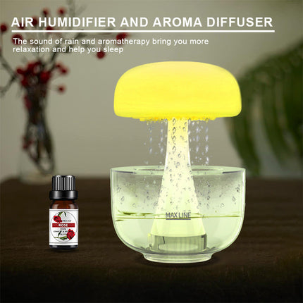 Jellyfish Raindrop Humidifier with 7-Color Ambient Light | Dual Function for Humidification and Mood Enhancement