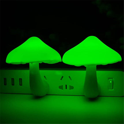 LED Mushroom Night Light with Light Sensor | Warm Yellow Glow for Cozy Home Ambiance