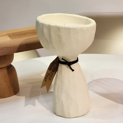 Cement Candle Holder with Nordic-Inspired Design | Versatile Home Decor for Elegant Ambiance