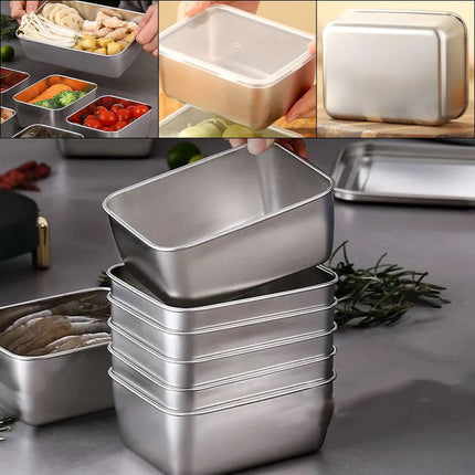 Stainless Steel Food Storage Containers, Metal Meal Prep Containers Set