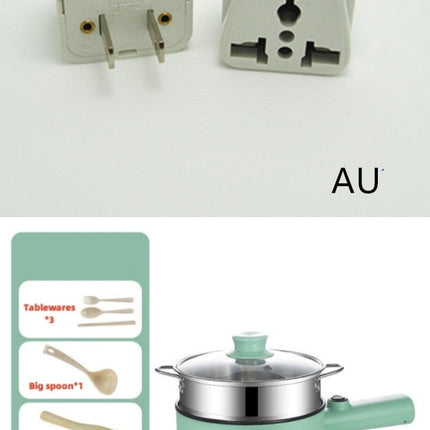 Portable Mini Electric Hot Pot with Keep-Warm Function | Stainless Steel Kitchen Cooker for Steaming and Boiling