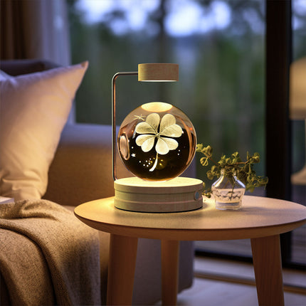 Crystal Serenity Lamp with 3D Crystal Design & Warm Glow | Elegant Home Lighting for Relaxing Atmosphere