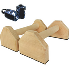 Calisthenics Wooden Parallettes Bars, Push Up Bars for Dips and Handstands, Home Gym Equipment for Bodyweight Training