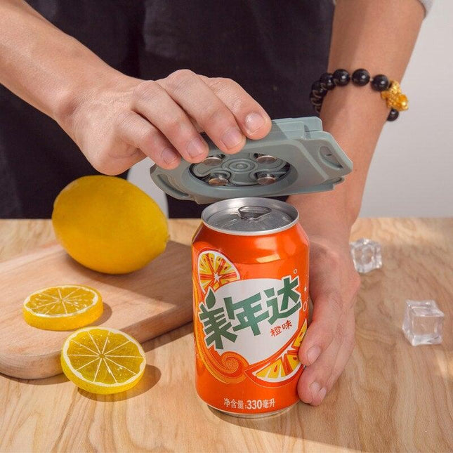 Manual Can Opener, Smooth Edge Can Opener for Soda and Beverage Cans