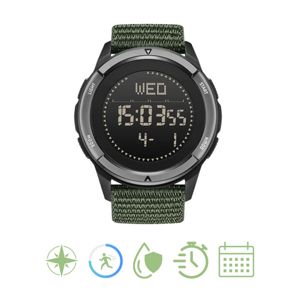 Mens Watch, Digital Watch with Compass and Step Counter