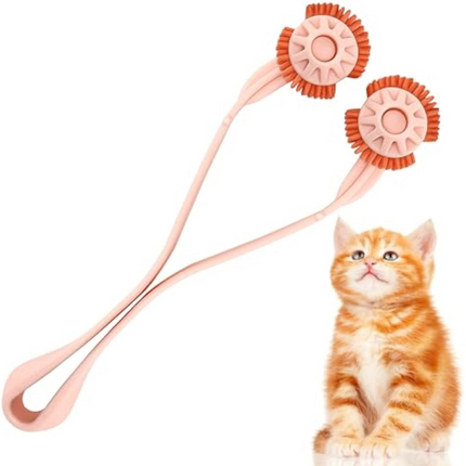 Pink Cat Massager Roller with Scroll Wheel Design | Gentle Grooming Tool for Stress Relief and Bonding