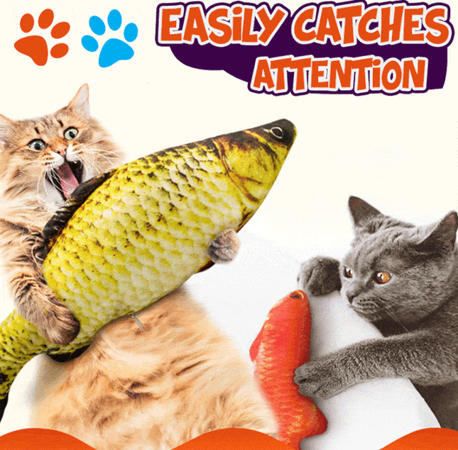 Catnip Toys for Cats, Fish Cat Plush Toy, Cat Kicker Toy, Interactive Cat Toys, Kitten Toys