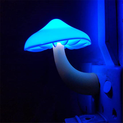 LED Mushroom Night Light with Light Sensor | Warm Yellow Glow for Cozy Home Ambiance