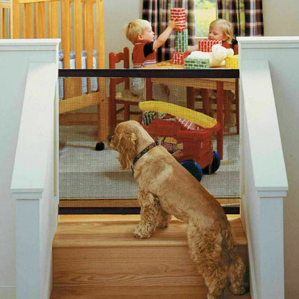 Magic Mesh Pet Gate for Small Pets with Pressure-Mounted Design | Expandable and Easy to Install for Home Safety