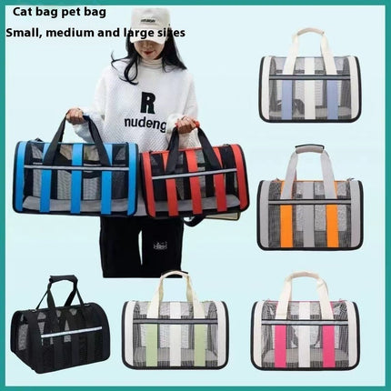 Portable Cat Carrier Bag with Durable Oxford Fabric | Safe and Stylish Travel for Cats