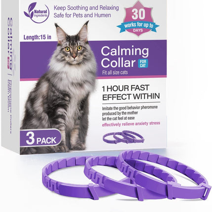 Adjustable Anxiety-Reducing Pet Collar with Pheromone Technology | Comfortable Relief for Dogs and Cats