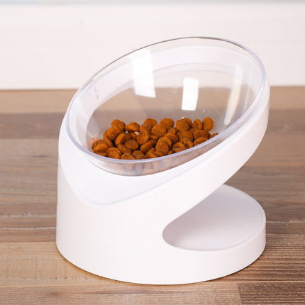Ergonomic Cat Bowl with Diagonal Design for Cervical Vertebra Protection | Natural Eating Position for Cat Health