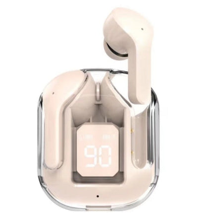 Mini Transparent Wireless Bluetooth Headset with LED Power Display | Noise Reduction for Ultimate Music Freedom