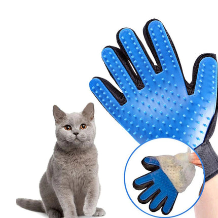 Cat Grooming Glove with Soft Rubber Tips for Effortless Deshedding and Gentle Massage