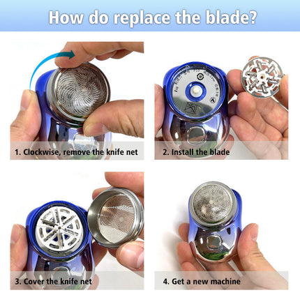 Mini Portable Electric Shaver with Precision Rotary Blade | Painless Grooming Solution for Face and Body