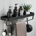 30cm White with towel rail hooks