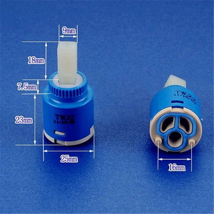Ceramic Disc Faucet Valve Cartridge with Flat Base for Leaky Kitchen and Bathroom Taps – image 5