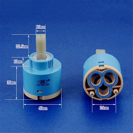 Faucet Cartridge Replacement, Ceramic Disc Faucet Valve Cartridge with Flat Base for Leaky Kitchen and Bathroom – image 6