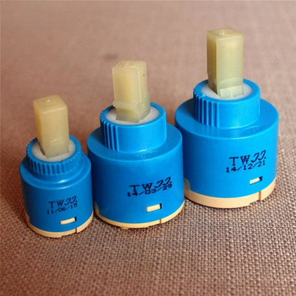 Faucet Cartridge Replacement, Ceramic Disc Faucet Valve Cartridge with Flat Base for Leaky Kitchen and Bathroom Taps