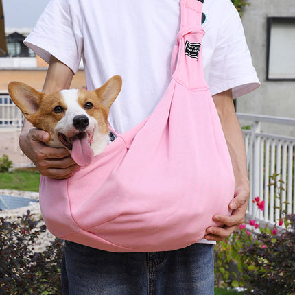 Adjustable Pet Shoulder Bag for Dogs & Cats up to 13kg | Durable and Stylish Carrier with Handy Pocket for Travel