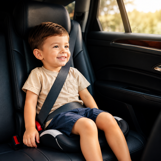 Adjustable Kids Car Booster Seat with Ergonomic Support | Safe Travel Chair for Ages 3-12