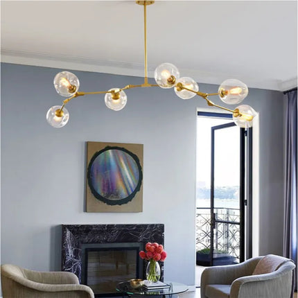 Sputnik Chandelier with Glass Bubbles, Mid Century Modern Ceiling Light Fixture – image 24
