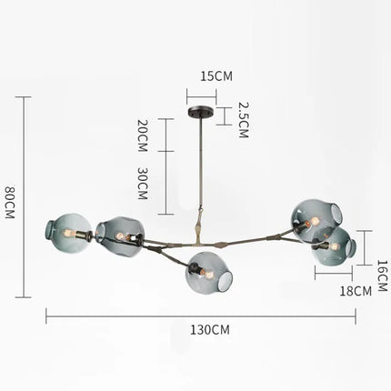 Sputnik Chandelier with Glass Bubbles, Dining Room Chandelier – image 50