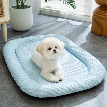 Cooling Dog Bed for Small and Medium Dogs, Washable Dog Bed with Removable Cover, Non Slip Cooling Pet Bed