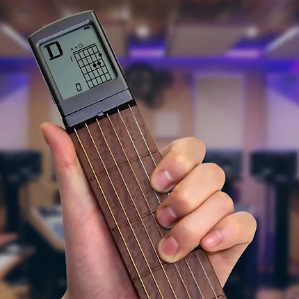 Guitar Chord Trainer with Real Strings, Portable Guitar Neck for Chord Practice, Guitar Accessories and Gifts
