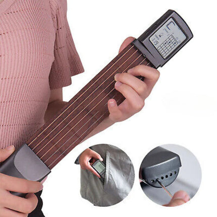 Guitar Chord Trainer with Real Strings, Portable Guitar Neck for Chord Practice