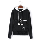 Comfortable Hoodie for Women with Cat Pocket, Womens Hooded Sweatshirt, Cat Pocket Hoodie