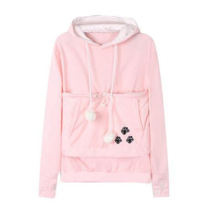Comfortable Hoodie for Women with Cat Pocket, Cat Pocket Hoodie